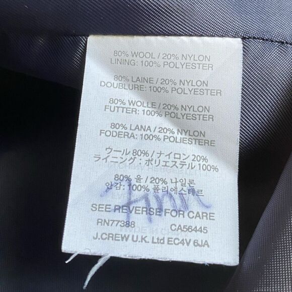 J. Crew Melton Wool Coat Black Hooded Zip Front Womens Size 4P - Picture 10 of 10